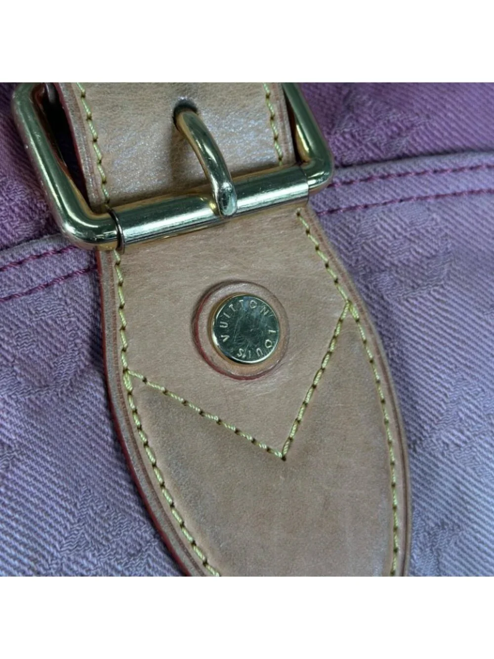 Louis Vuitton Sunray Handbag Monogram Denim Pink